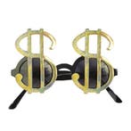 Pimp/gangster verkleed dollars party bril goud - Feestbril.., Ophalen of Verzenden, Nieuw