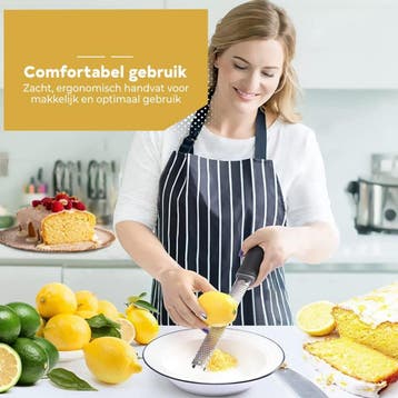 HI NATURE™ Premium Rasp zester - Handrasp lang- Citroenrasp, Ophalen of Verzenden, Nieuw