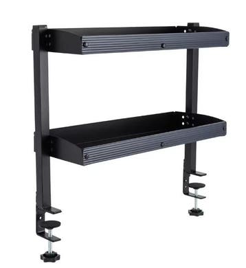 Bureau Opbergrek 2-Laags – Verstelbaar Klemrek Zwart, Verzenden, Nieuw