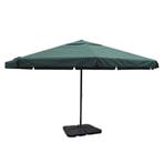 vidaXL Parasol met draagbare voet aluminium (groen), Verzenden, Nieuw