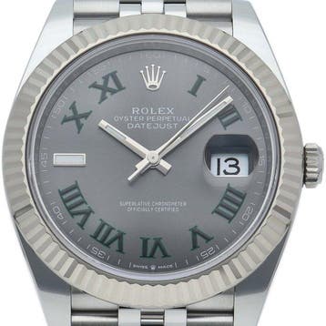Rolex - Datejust 41 Mens Watch Jubilee Slate Roman, Nieuw