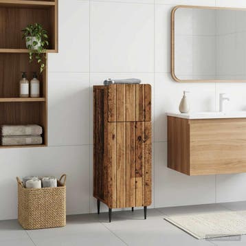 vidaXL Badkamer Opbergkast ZWOLLE Oud hout 30 x 31 x 79,5 cm, Verzenden, Nieuw