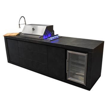 Emberhaus Bar en Grill buitenkeuken 263x70xH120 cm grijs, Ophalen of Verzenden, Nieuw