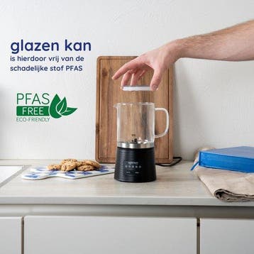 2dekans | Safecourt Kitchen Glazen Melkopschuimer -, Huis en Inrichting, Ophalen of Verzenden, Zo goed als nieuw