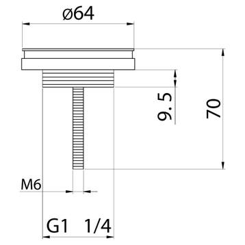 Differnz afvoerplug voor fontein - gun metal, Doe-het-zelf en Verbouw, Verzenden, Nieuw