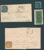 Baden 1853/1862 - Getande kransstempel 177 voor Carlsruhe op, Gestempeld