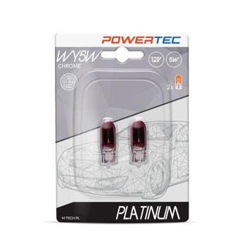 Powertec Platinum WY5W 12V 5W - Chroom - Set, Auto-onderdelen, Verzenden, Nieuw
