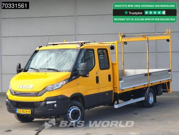 Iveco Daily 70C18 7 Tons Euro6 Automaat Dubbel Cabine Open L, Automaat, Stof, Gebruikt, Euro 6
