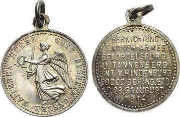Ar-siegespfennig 1914 Eerste wereldoorlog, Postzegels en Munten, Penningen en Medailles, Verzenden