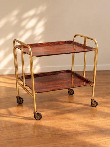 Serveerwagen - Metaal, kunststof - Vintage serveertrolley, Antiek en Kunst