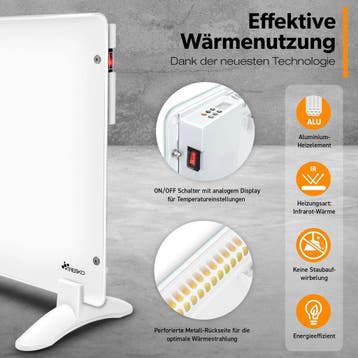 Convectorkachel - Elektrisch - Kachel - Heater - Verwarming, Verzenden, Zo goed als nieuw