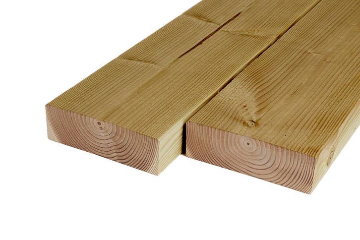 Douglas Balk 7 x 22 cm (70 x 220 mm) Geschaafd Geïmpregneerd, Tuin en Terras, Palen, Balken en Planken