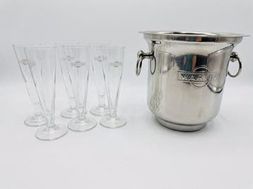 Martini - Champagne koeler (7) - Staal - ijsemmer