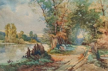 Théophile Gide (1822-1890) - French landscape - Country path