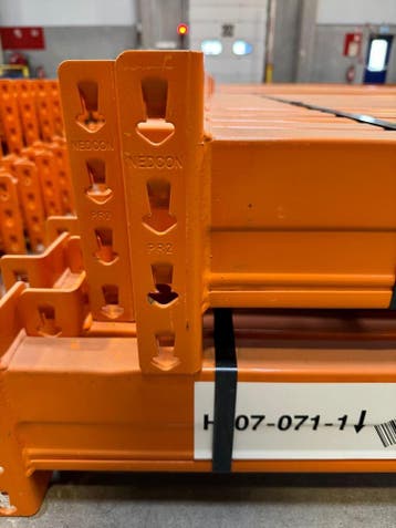 Palletstelling nedcon pr, gebruikt - Ligger Oranje, Zakelijke goederen, Kantoor en Winkelinrichting | Magazijn, Stelling en Opslag