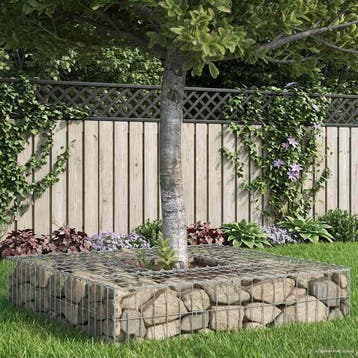 vidaXL Gabion Verhoogd Bed 100 x 100 x 20 cm Gegalvaniseerd, Verzenden, Nieuw, IJzer