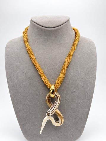 24 karaat - Murano-glas, Geel goud - Ketting met hanger -