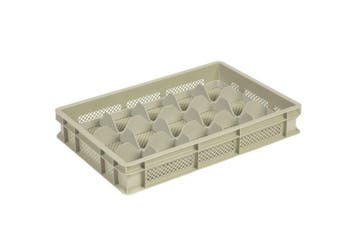 Beige Kunststof krat | L60xB40xH10 cm | MAX. hoogte glaze..., Verzenden, Nieuw in verpakking