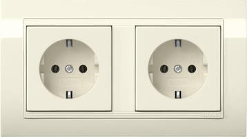 Gira Dual Schuko Stopcontact Met Frame Type 10 Standaard 55, Verzenden, Nieuw, Overige typen