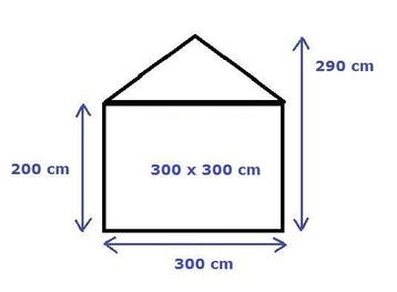 Premium Partytent PVC 3x3x2 mtr in Wit (3x3 meter), Verzenden, Nieuw, 2 meter of meer, Partytent