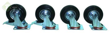2x Zwenkwiel En 2x Zwenkwiel Met Rem - 125 Mm - Draagvermoge, Doe-het-zelf en Verbouw, Zwenkwielen, Ophalen of Verzenden, Nieuw