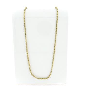 Gouden vierkante koningsschakel ketting, Ophalen of Verzenden, Gebruikt, Goud, Goud