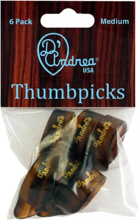 DAndrea Duimplectrum Medium 6-pack, Muziek en Instrumenten, Instrumenten | Toebehoren, Akoestische gitaar, Nieuw, Ophalen of Verzenden