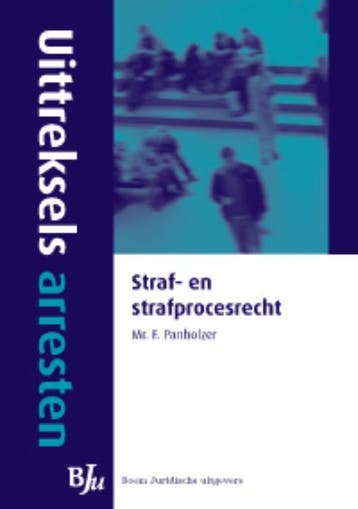 Straf- en strafprocesrecht / Uittreksels arresten, Boeken, Verzenden, Gelezen, F. Panholzer