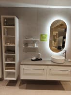Showmodel design badmeubel met waskom mat wit 140cm - 0004, Ophalen, Nieuw, Wastafelkast