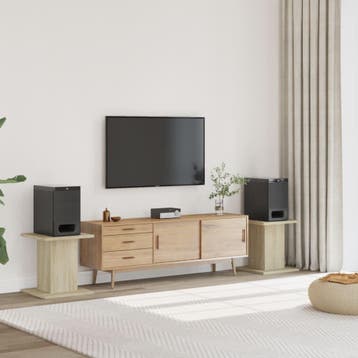 vidaXL Speakerstandaards 2 st 30x30x40 cm bewerkt hout, Muziek en Instrumenten, Verzenden, Nieuw