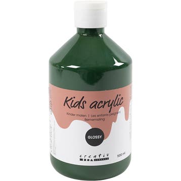 Acrylverf Glossy, donkergroen, 500 ml/ 1 fles, Nieuw