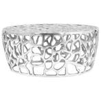 vidaXL Salontafel 70x30 cm gegoten aluminium zilverkleurig, 50 tot 100 cm, Verzenden, Nieuw, 50 tot 100 cm