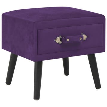 vidaXL Nachtkastje 40x35x40 cm fluweel donkerpaars, Overige materialen, Minder dan 45 cm, Verzenden, Nieuw