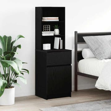 vidaXL Nachtkastje 39x35x125 cm bewerkt hout wit, Huis en Inrichting, Slaapkamer | Nachtkastjes, Verzenden, Nieuw, Hout