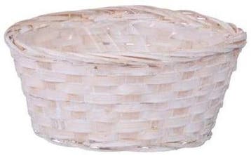 Rieten Mand Bamboe Basket Beige 20x9 cm, Hobby en Vrije tijd, Ophalen of Verzenden, Nieuw