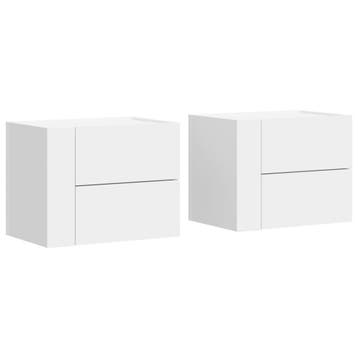 Zwevend Nachtkastje Wit | Laatste Stuk!, Gebruikt, Ophalen of Verzenden, 45 tot 65 cm, Minder dan 55 cm