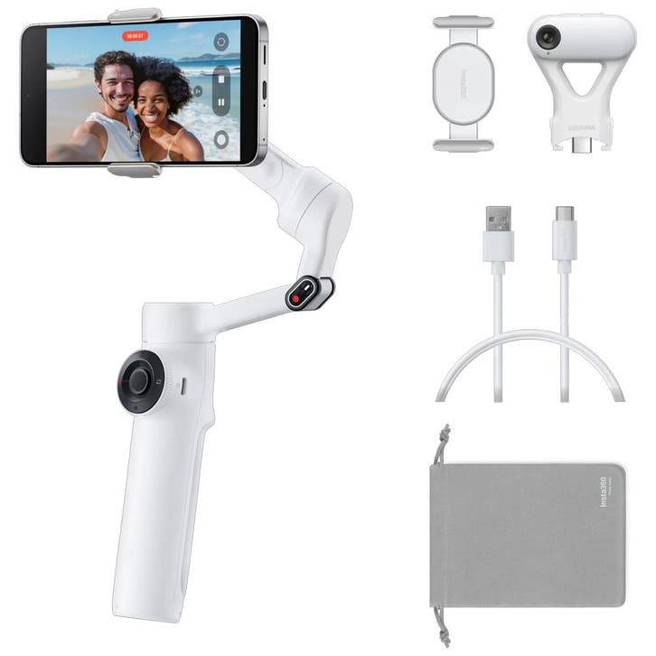 Insta360 Flow 2 AI Tracker Bundle / Summit White, Audio, Tv en Foto, Fotografie | Statieven en Balhoofden, Overige typen, Nieuw