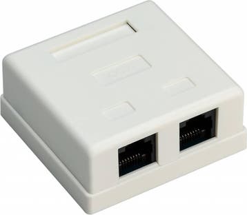 CAT6 netwerkdoos 2x RJ45 UTP, Ophalen of Verzenden, Nieuw