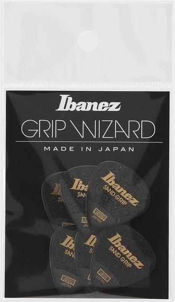 Ibanez PPA16MSGBK Sand Grip Teardrop plectrum Medium 0.80 mm, Ophalen of Verzenden, Nieuw, Akoestische gitaar