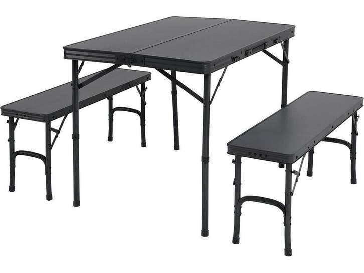 Campart TA-0870 - Picknicktafel 4 personen - Opvouwbaar met, Caravans en Kamperen, Kampeermeubelen, Zo goed als nieuw, Verzenden
