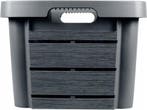 Opbergbox Antraciet 25 liter 55 x 39 x 16,5 cm, Ophalen of Verzenden, Nieuw
