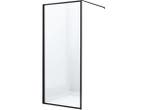 Veiling - Inloopdouche  120x200 Mat Zwart Profiel Helder Gla, Nieuw