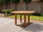 Ronde teak tuintafel | Verschillende afmetingen | Voorraad, Tuin en Terras, Tuintafels, Ophalen of Verzenden, Nieuw, Rond, Teakhout