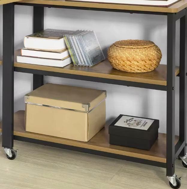 Rechthoekige Eettafel – Wit Goud Design met Opbergruimte, Huis en Inrichting, Tafels | Salontafels, Nieuw, Verzenden