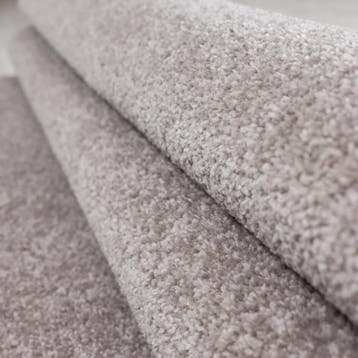 Rond Vloerkleed | Ata | Effen | Beige | 160x160 cm, Verzenden, Nieuw