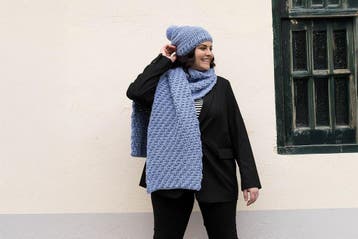 Haakpatroon Muts + Sjaal met grove textuur van Katia Super, Ophalen of Verzenden, Nieuw