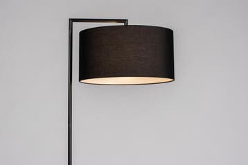 Rietveld Vloerlampen - Zwart - Stof, Metaal, Verzenden, Nieuw