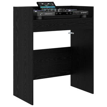 vidaXL DJ Tafel Zwart eiken 102 x 45 x 102 cm Bewerkt hout, Muziek en Instrumenten, Verzenden, Nieuw
