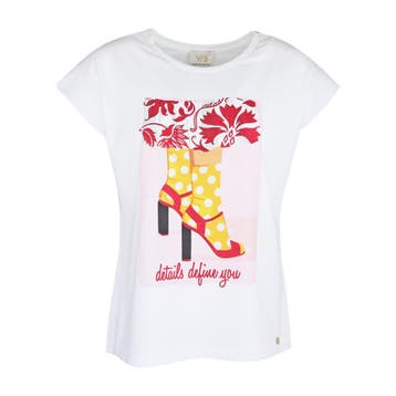 Verysimple • wit t-shirt met sandaal • S (IT42), Verzenden, Nieuw, Maat 36 (S), Wit