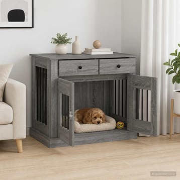 vidaXL Hond Bench Meubel Grijs Sonoma 90 x 47,5 x 80 cm, Verzenden, Nieuw